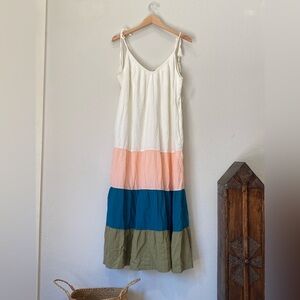 OLD NAVY colorblock maxi dress NWT
